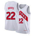 Toronto #22 Graves Player Basketball Sleeveless White Jersey Allen For Adult Youth