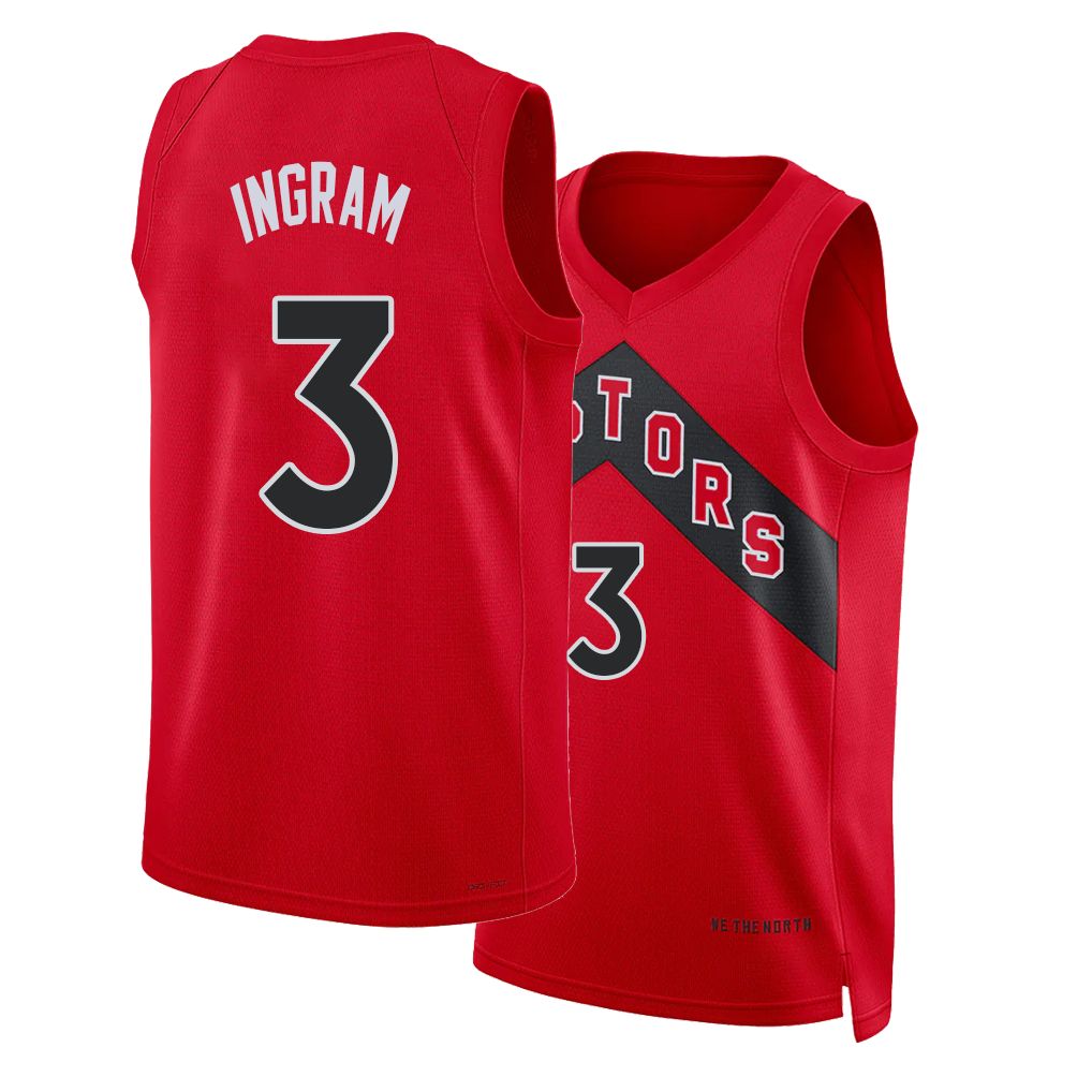 Toronto #3 Ingram Player Basketball Sleeveless Red Jersey Brandon For Adult Youth