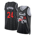 Toronto #24 Hepburn Player Basketball Sleeveless Black Jersey Chucky For Adult Youth