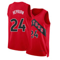 Toronto #24 Hepburn Player Basketball Sleeveless Red Jersey Chucky For Adult Youth