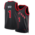 Toronto #1 Dick Player Basketball Sleeveless Black Jersey Gradey For Adult Youth