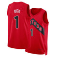 Toronto #1 Dick Player Basketball Sleeveless Red Jersey Gradey For Adult Youth