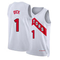 Toronto #1 Dick Player Basketball Sleeveless White Jersey Gradey For Adult Youth