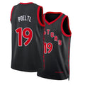 Toronto #19 Poeltl Player Basketball Sleeveless Black Jersey Jakob For Adult Youth