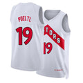 Toronto #19 Poeltl Player Basketball Sleeveless White Jersey Jakob For Adult Youth