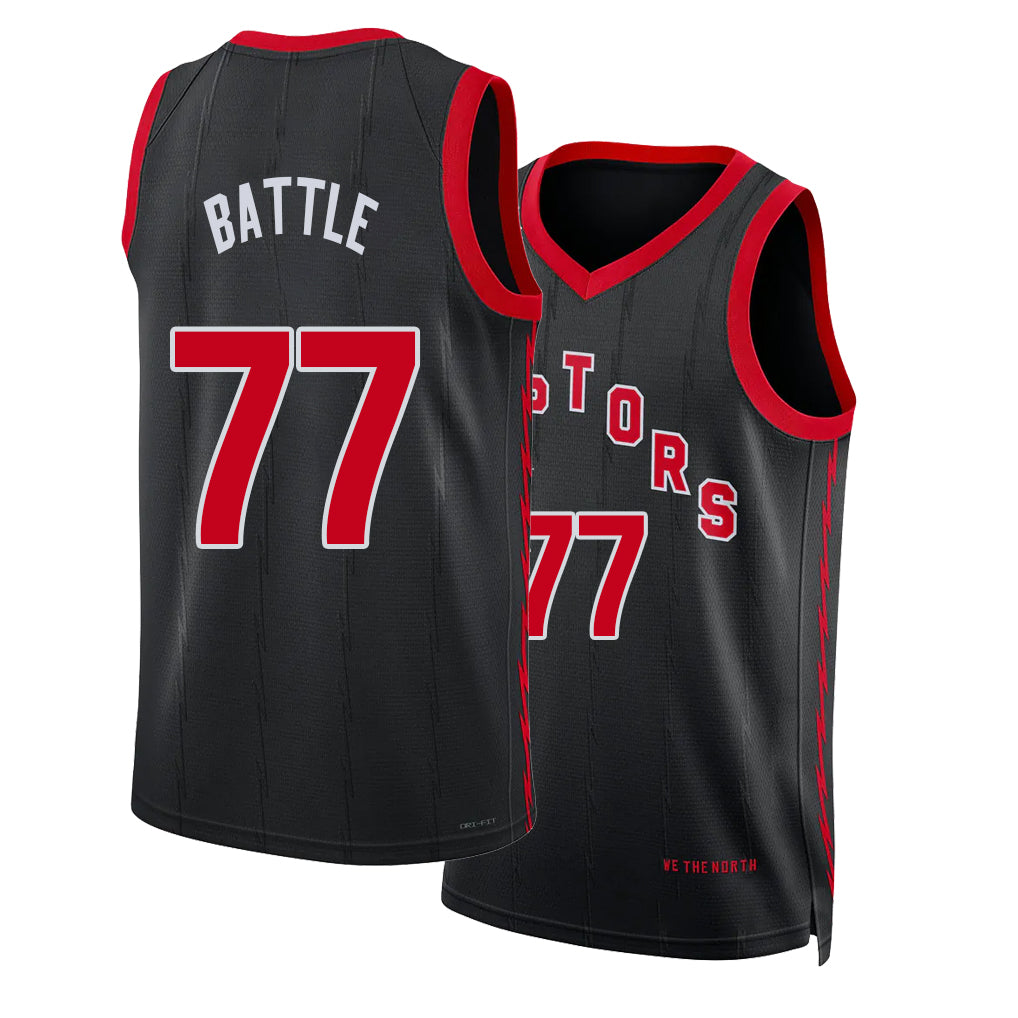 Toronto #77 Battle Player Basketball Sleeveless Black Jersey Jamison For Adult Youth