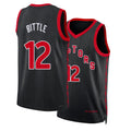 Toronto #12 Bittle Player Basketball Sleeveless Black Jersey Nate For Adult Youth