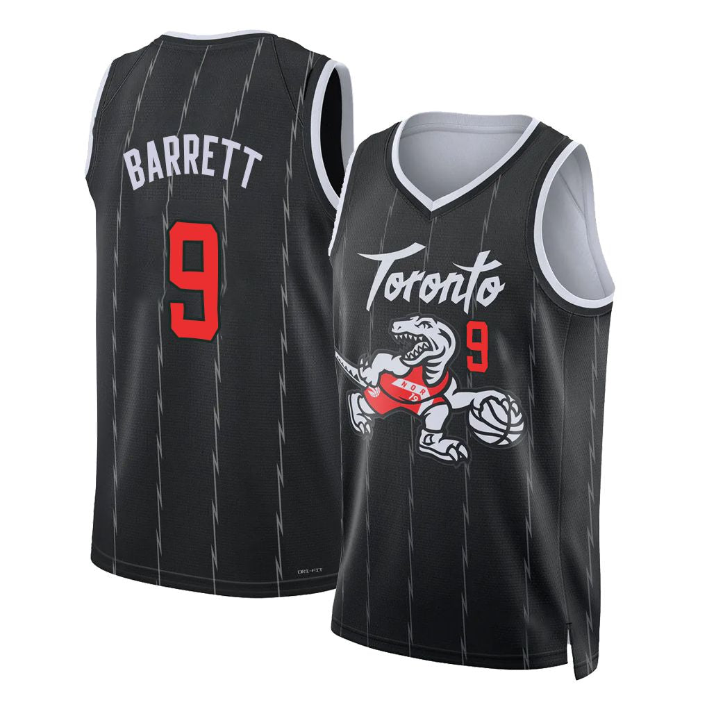 Toronto #9 Barrett Player Basketball Sleeveless Black Jersey RJ For Adult Youth