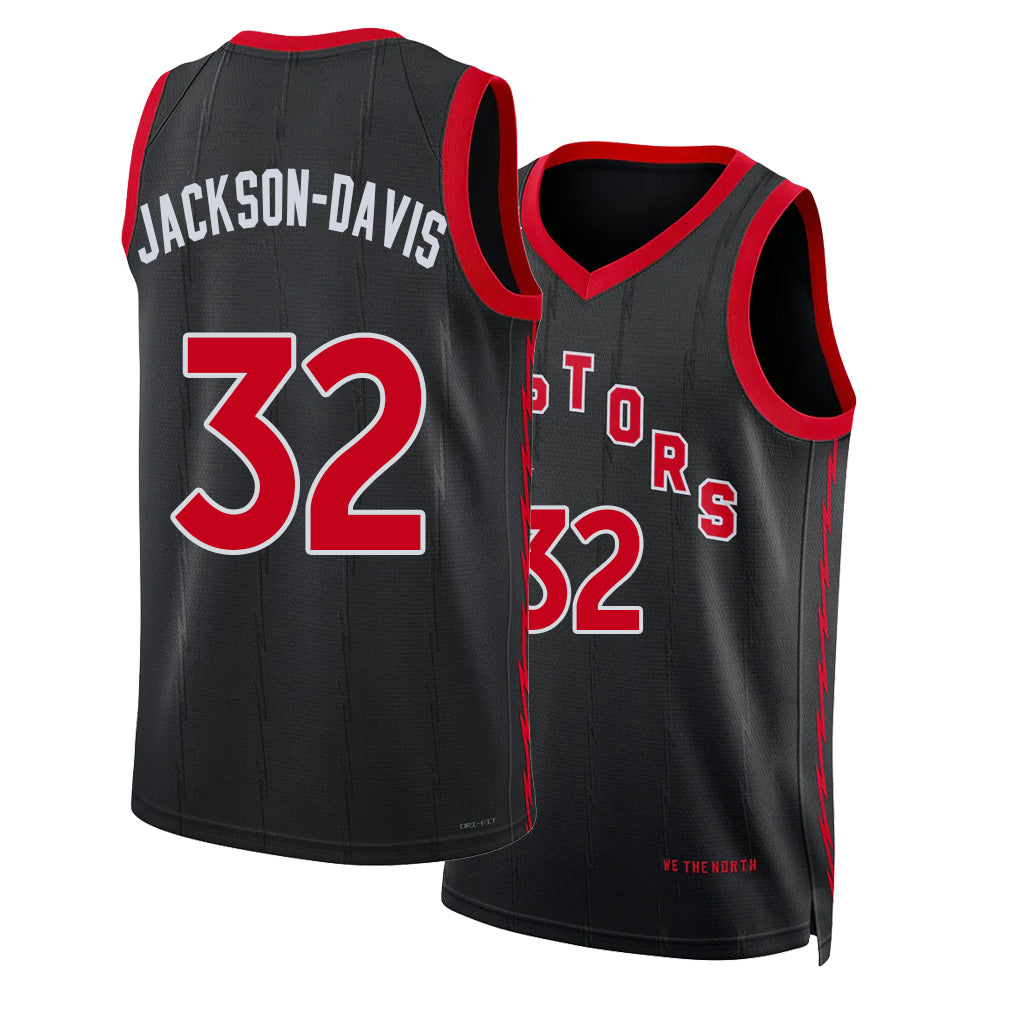 Toronto #32 Jackson-Davis Player Basketball Sleeveless Black Jersey Trayce For Adult Youth
