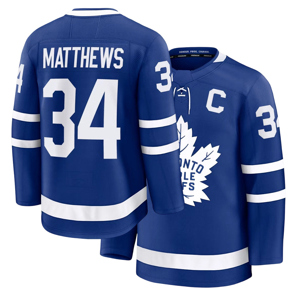 Mens Toronto #34 Matthews Player Ice hockey Long Sleeve Blue Auston Jersey