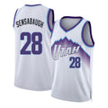 Utah #28 Sensabaugh Player Basketball Sleeveless White Jersey Brice For Adult Youth