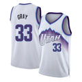 Utah #33 Gray Player Basketball Sleeveless White Jersey Hayden For Adult Youth
