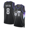 Utah #8 Collier Player Basketball Sleeveless Black Jersey Isaiah For Adult Youth