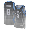 Utah #8 Collier Player Basketball Sleeveless Gray Jersey Isaiah For Adult Youth