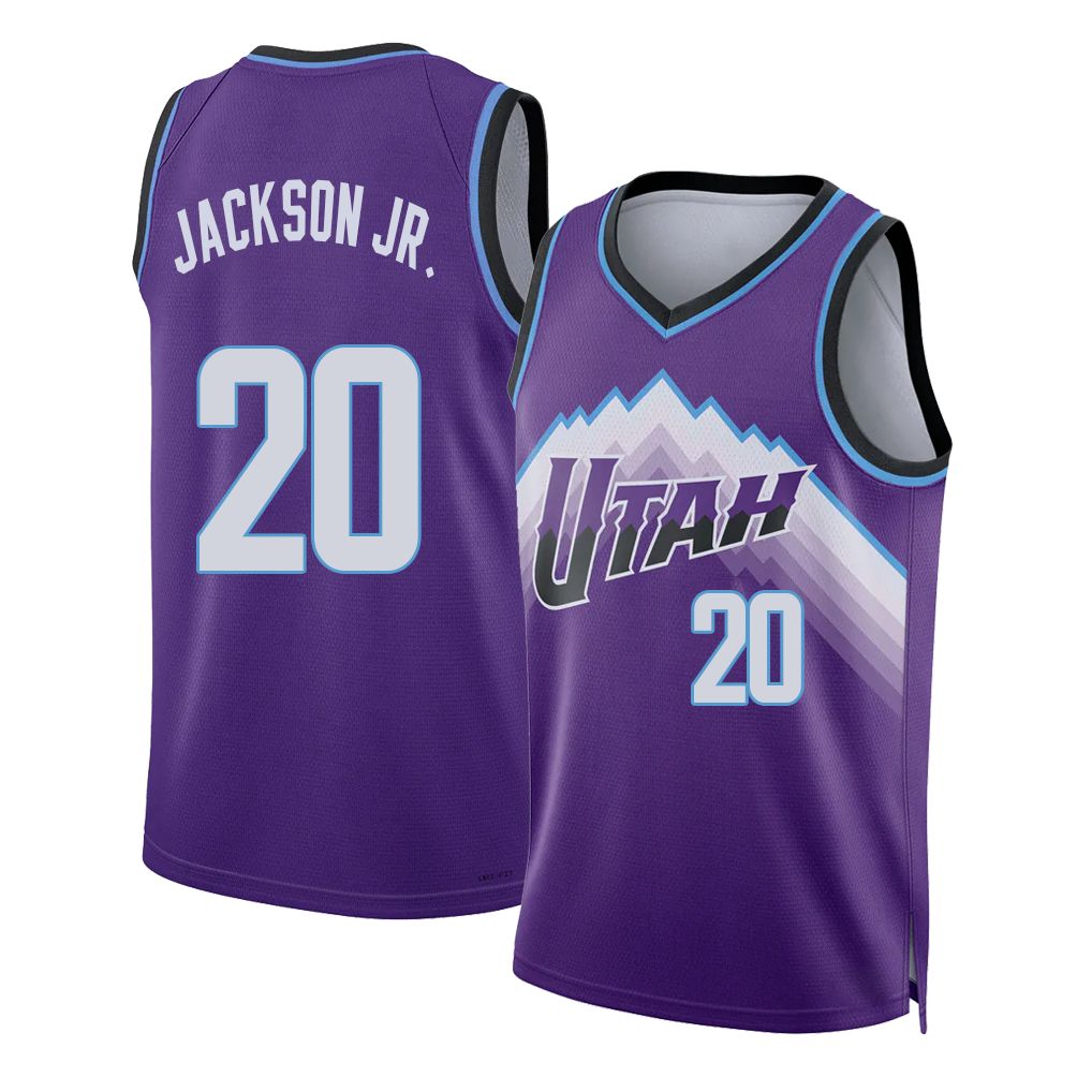 Utah #20 Jackson Jr. Player Basketball Sleeveless Purple Jersey Jaren For Adult Youth
