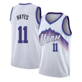 Utah #11 Hayes Player Basketball Sleeveless White Jersey Jaxson For Adult Youth