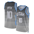 Utah #10 Green Player Basketball Sleeveless Gray Jersey Josh For Adult Youth