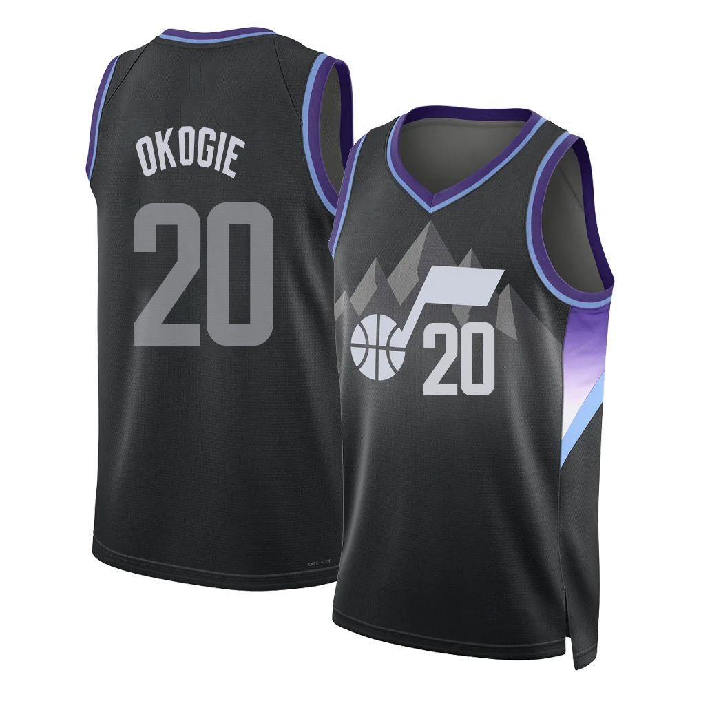 Utah #20 Okogie Player Basketball Sleeveless Black Jersey Josh For Adult Youth