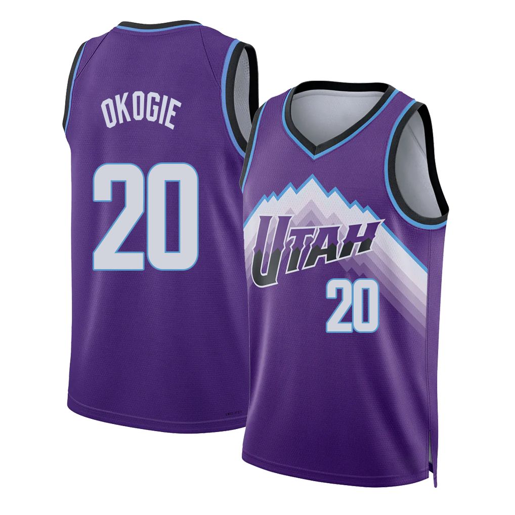Utah #20 Okogie Player Basketball Sleeveless Purple Jersey Josh For Adult Youth
