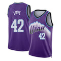 Utah #42 Love Player Basketball Sleeveless Purple Jersey Kevin For Adult Youth