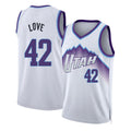 Utah #42 Love Player Basketball Sleeveless White Jersey Kevin For Adult Youth