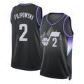Utah #2 Filipowski Player Basketball Sleeveless Black Jersey Kyle For Adult Youth