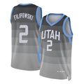 Utah #2 Filipowski Player Basketball Sleeveless Gray Jersey Kyle For Adult Youth