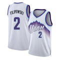 Utah #2 Filipowski Player Basketball Sleeveless White Jersey Kyle For Adult Youth