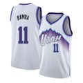 Utah #11 Bamba Player Basketball Sleeveless White Jersey Mo For Adult Youth