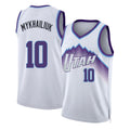 Utah #10 Mykhailiuk Player Basketball Sleeveless White Jersey Svi For Adult Youth