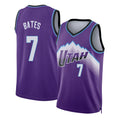 Utah #7 Bates Player Basketball Sleeveless Purple Jersey Tamar For Adult Youth