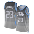 Utah #23 Alexander Player Basketball Sleeveless Gray Jersey Trey For Adult Youth