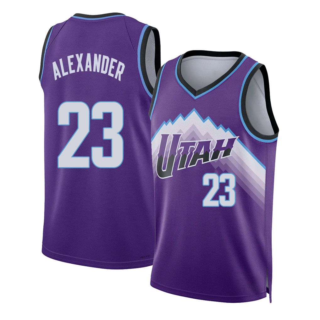 Utah #23 Alexander Player Basketball Sleeveless Purple Jersey Trey For Adult Youth