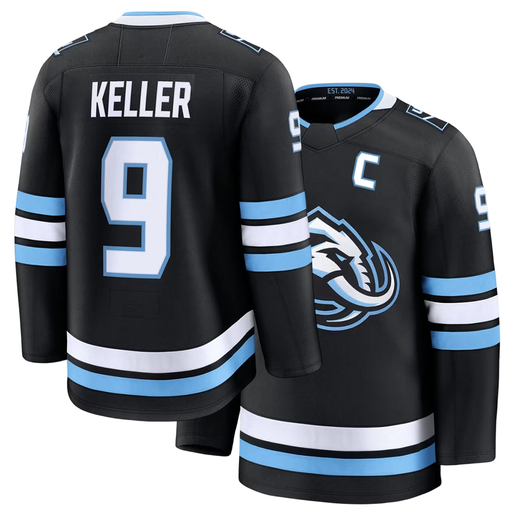 Mens Utah #9 Keller Player Ice hockey Long Sleeve Navy Clayton Jersey