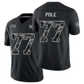Washington #77 Pole Player Football V Neck Short Sleeve Black Jersey Esa For Men Youth Women Gift