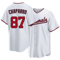 Washington #87 Chaparro Player Baseball Short Sleeve white Jersey Andrés For Men Women Youth Gift
