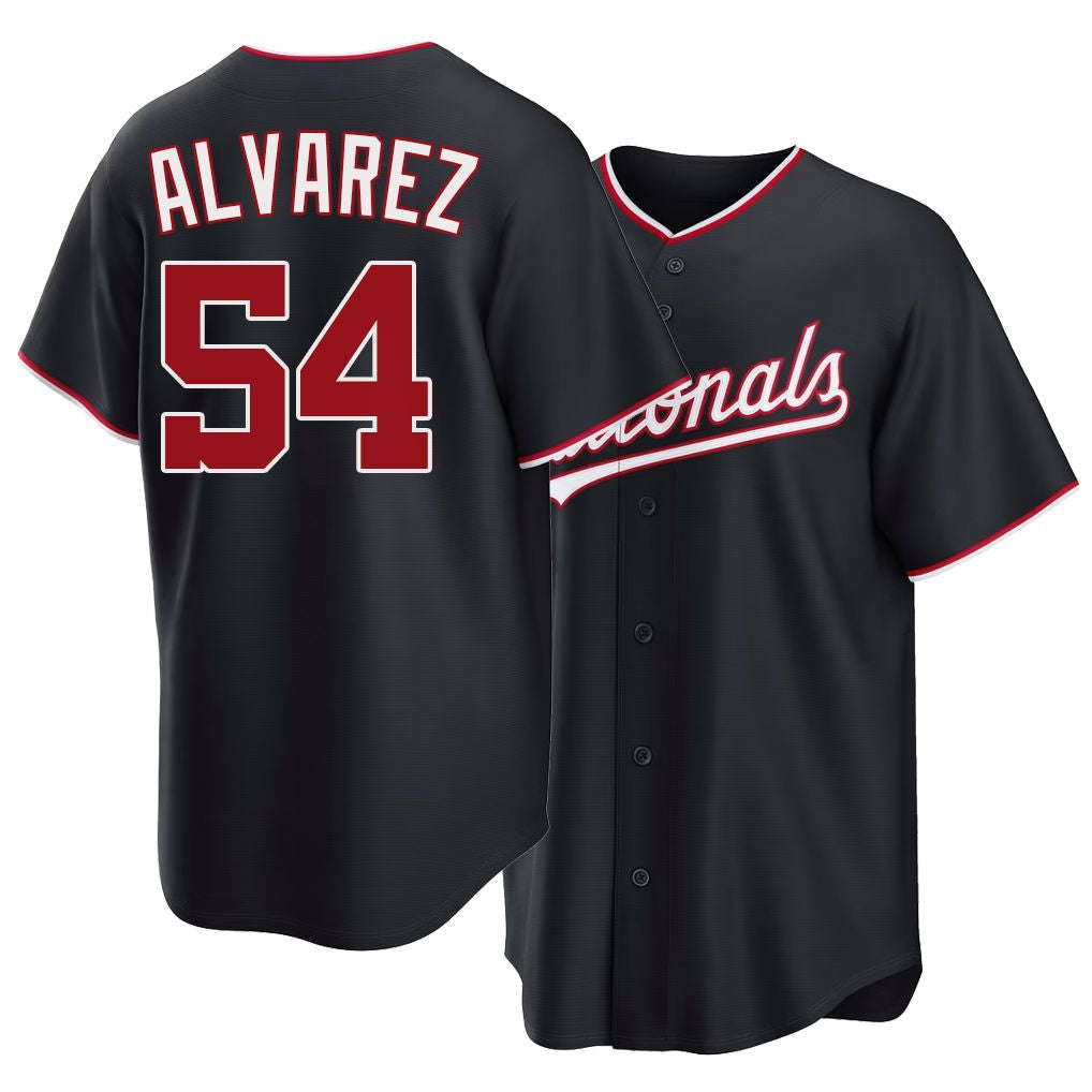 Washington #54 Alvarez Player Baseball Short Sleeve nevy Jersey Andrew For Men Women Youth Gift
