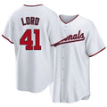 Washington #41 Lord Player Baseball Short Sleeve white Jersey Brad For Men Women Youth Gift