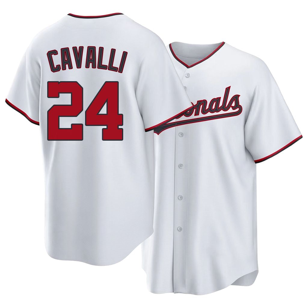 Washington #24 Cavalli Player Baseball Short Sleeve white Jersey Cade For Men Women Youth Gift