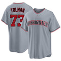 Washington #73 Tolman Player Baseball Short Sleeve gray Jersey Erik For Men Women Youth Gift