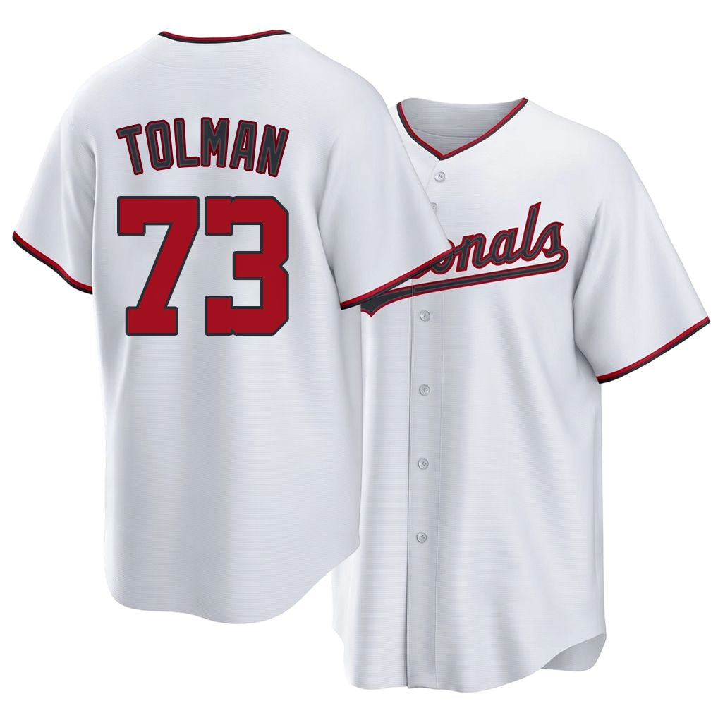 Washington #73 Tolman Player Baseball Short Sleeve white Jersey Erik For Men Women Youth Gift