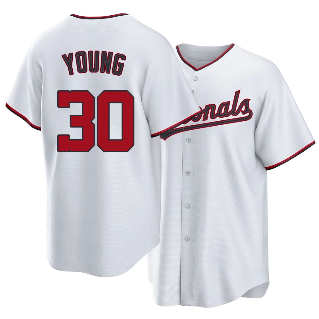 Washington #30 Young Player Baseball Short Sleeve white Jersey Jacob For Men Women Youth Gift