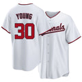 Washington #30 Young Player Baseball Short Sleeve white Jersey Jacob For Men Women Youth Gift