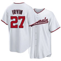 Washington #27 Irvin Player Baseball Short Sleeve white Jersey Jake For Men Women Youth Gift