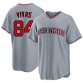 Washington #84 Vivas Player Baseball Short Sleeve gray Jersey Jorbit For Men Women Youth Gift