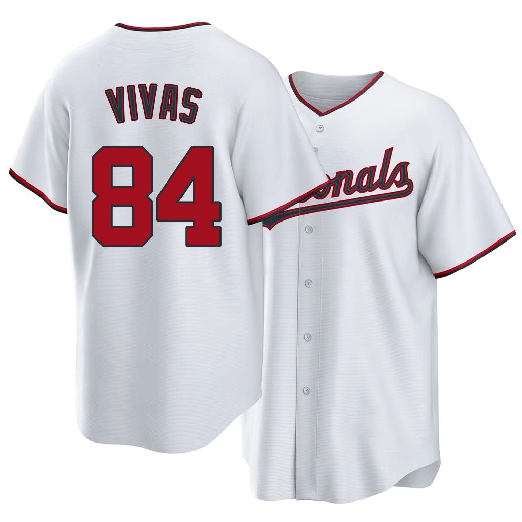 Washington #84 Vivas Player Baseball Short Sleeve white Jersey Jorbit For Men Women Youth Gift