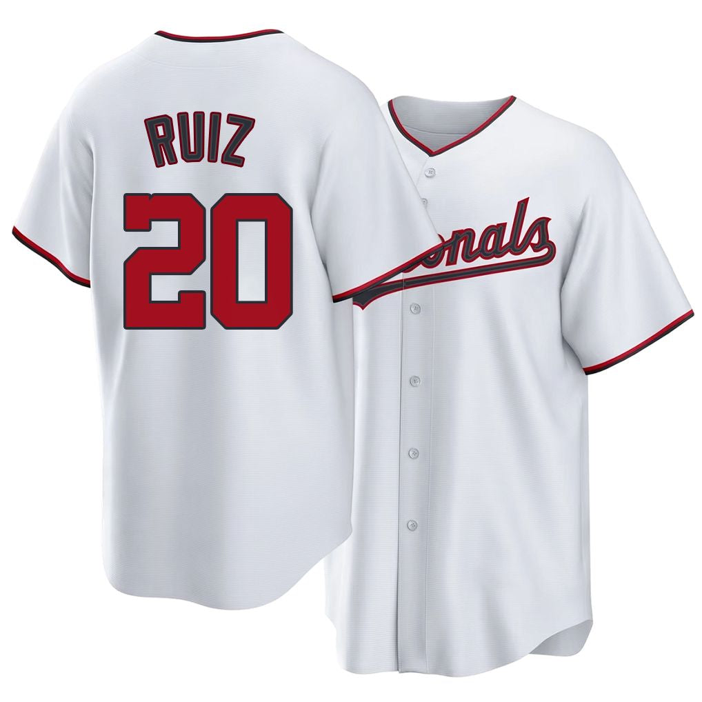Washington #20 Ruiz Player Baseball Short Sleeve white Jersey Keibert For Men Women Youth Gift