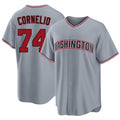 Washington #74 Cornelio Player Baseball Short Sleeve gray Jersey Riley For Men Women Youth Gift