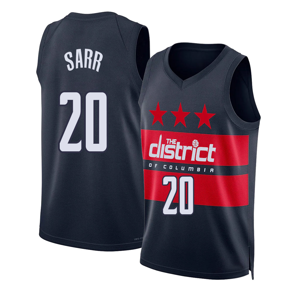 Washington #20 Sarr Player Basketball Sleeveless Navy Jersey Alex For Adult Youth