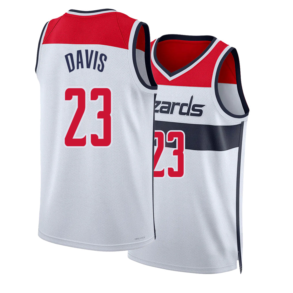Washington #23 Davis Player Basketball Sleeveless White Jersey Anthony For Adult Youth